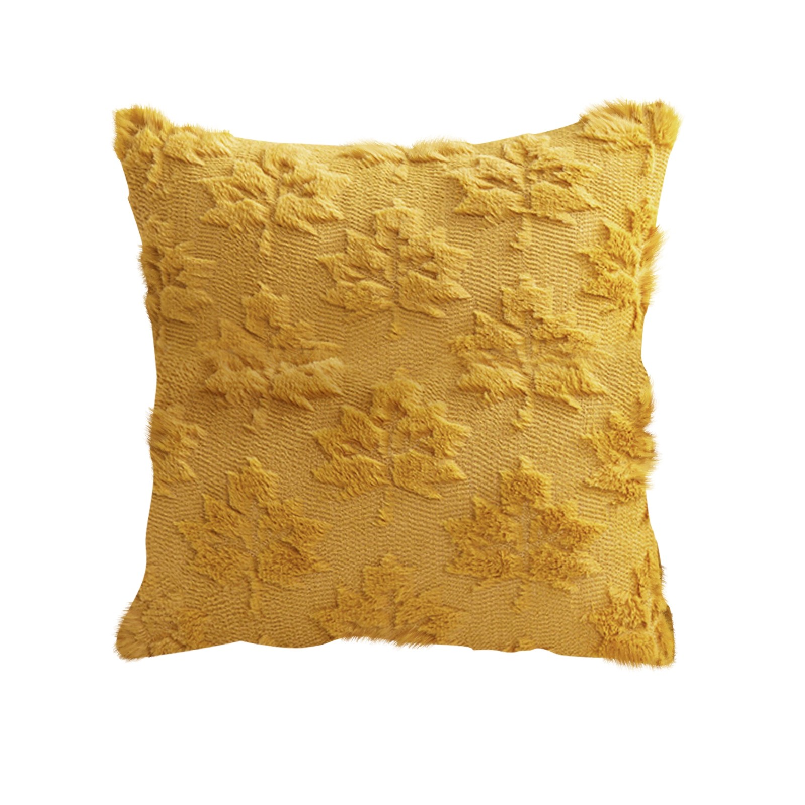 17.7x17.7inThanksgiving Pillow Maple Leaf Cover Solid Color Cushaw Embroidery Home Pillow Waist Cushion Cover Cojines Para Sofa: Brown