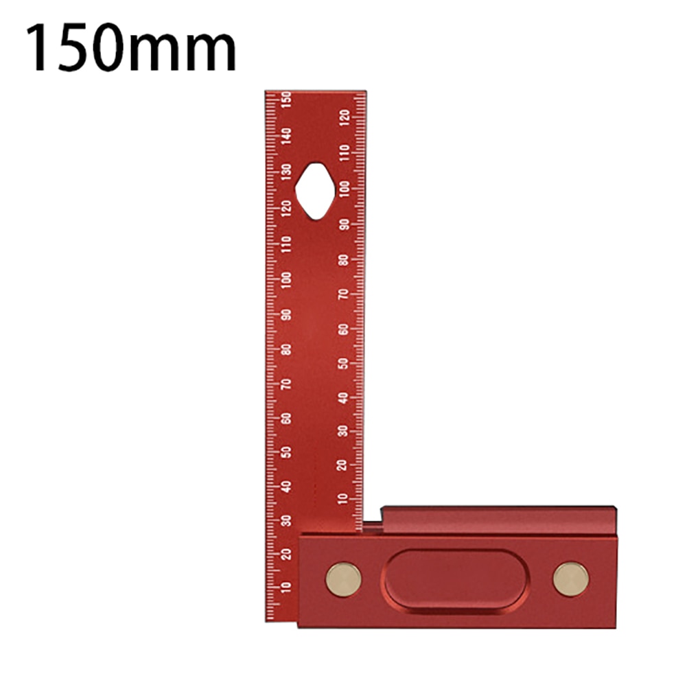 150mm Aluminium Alloy Angle Measuring L-Shaped Ruler Precision Leather Craft Cutting Auxiliary Tool