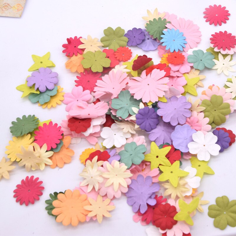 Small Paper Flower DIY Cards Craft Decoration Scrapbook Embellishment