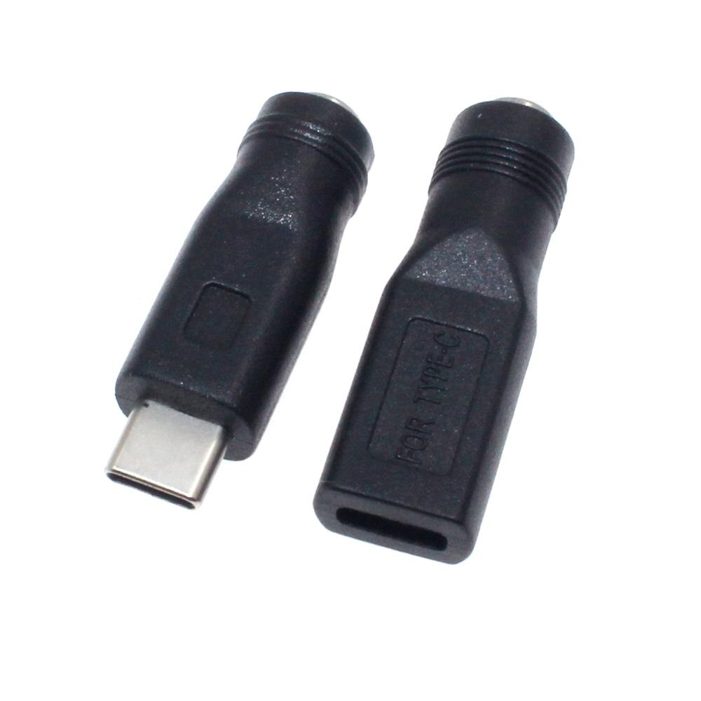 5v dc 5.5*2.1 voedingsaansluitingen naar micro-usb/type-c vrouwelijke  dc 5.5 mm x 2.1mm voedingsconnectoradapter: Blauw