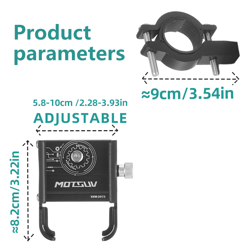 90° Rotating Bike Phone Holder Aluminum Alloy Waterproof Shockproof Phone Clip For MTB Road Bicycle Navigation Specific Bracket