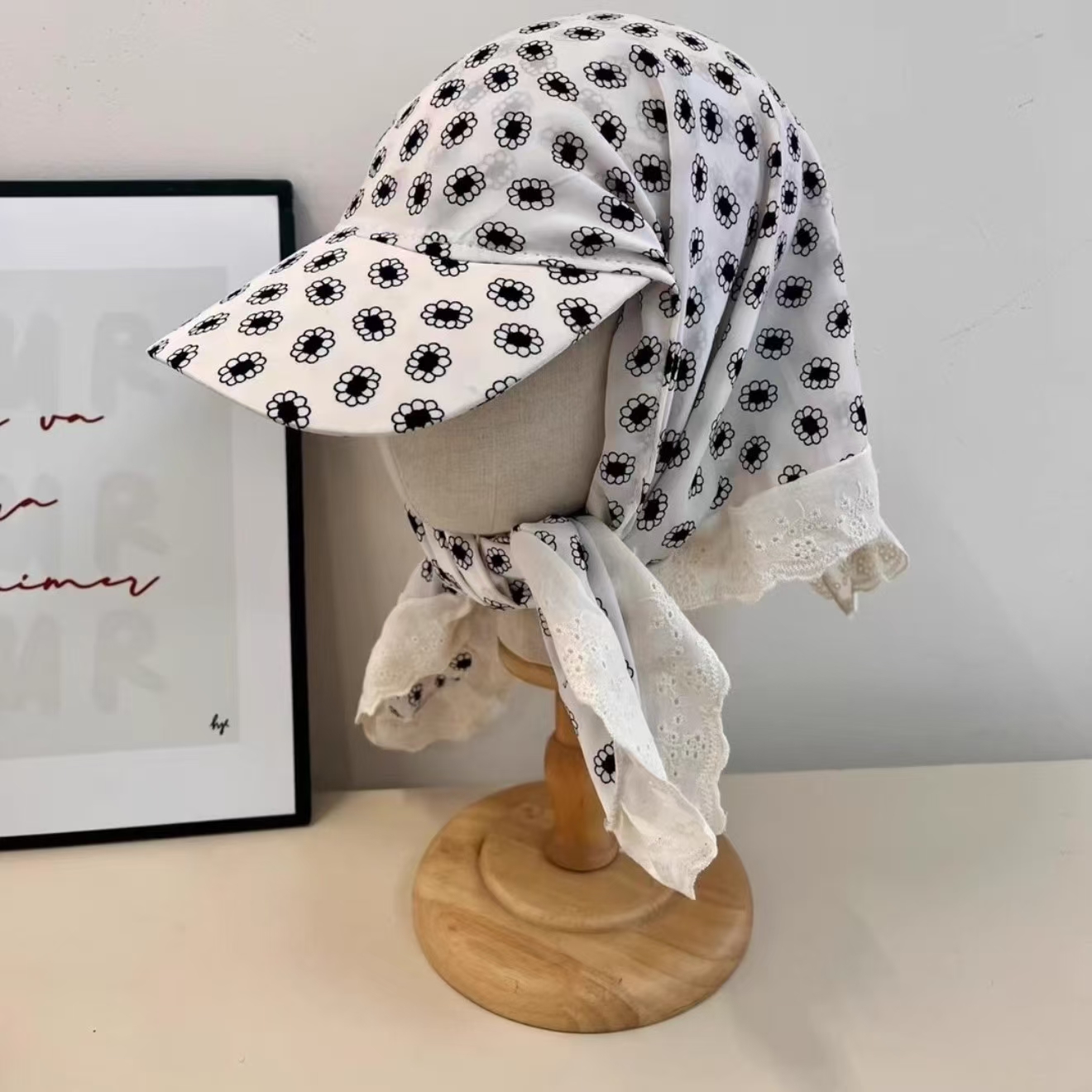 Baseball Cap met grote rand 2025, hoofddoek, zomerzonneschermhoed, Koreaanse versie, vlinderboog, dameszonnehoed: Donkergrijs