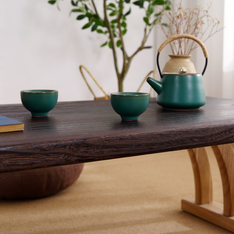 Chinese Lage Theetafel Houten 60X40X30 Cm Woonkamer Bijzettafel Voor Koffie Aziatische Antieke Vloer tatami Thee Tafel F6023