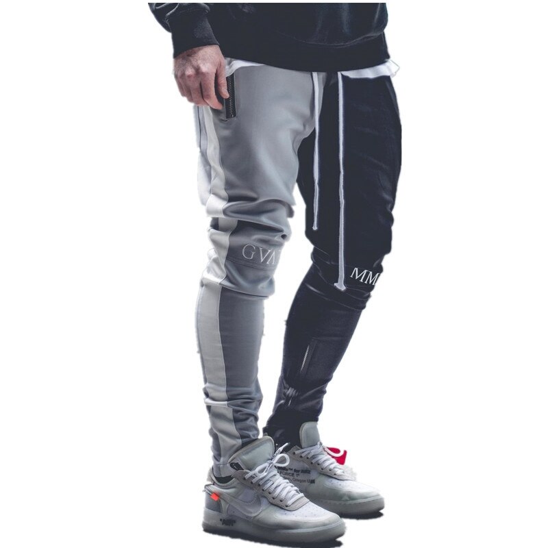 Joggingbukser mænd gym sprot bukser gym bodybuilding træningsbukser sportstøj bane atletiske bukser løbe herrebukser lycra