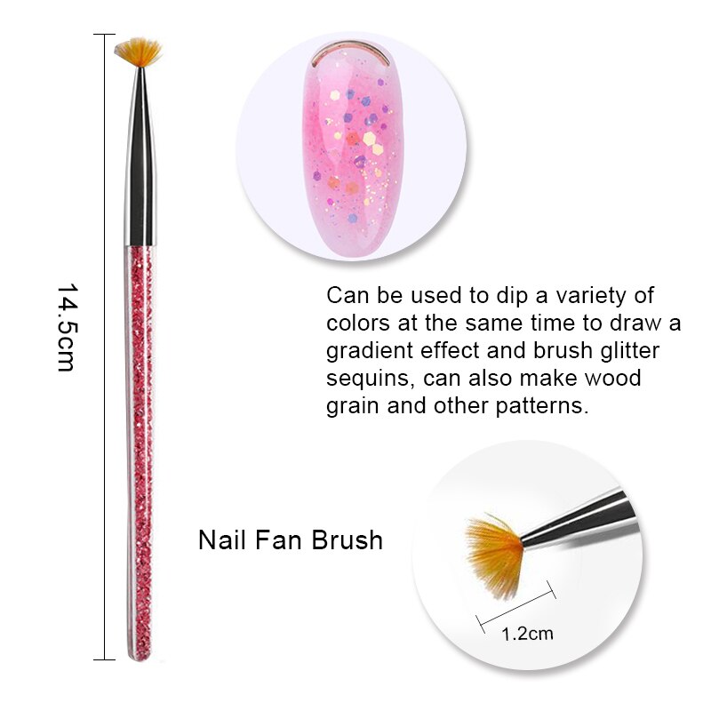 1 Pc Water Marble DIY Painting Pen Nail Art Brush Pen Silver Handle Drawing Pen for UV Gel Polish Manicure Nail Art Tools