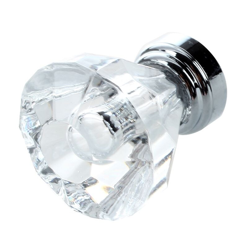 12x Clear Crystal Glass Deurknoppen Ladekast Meubels Handgrepen