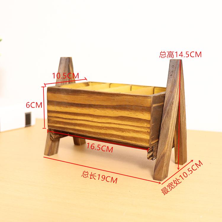 Wooden Desktop Storage Rack Fleshy Small Flower Rack Office Window Sill Desktop Mini Storage Rack