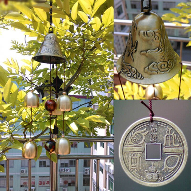 Campanas de viento para Salón al aire libre, jardín antiguo increíble, campanillas de 8/12 tubos de cobre, campanas de la capilla, decoración de hogar para colgar en la pared