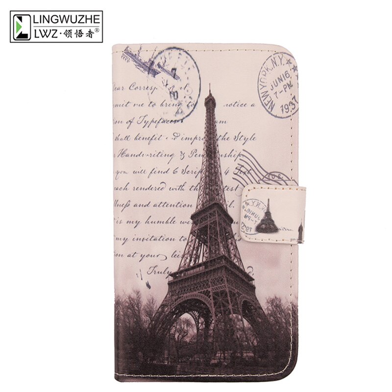 For Wiko Lenny 4 Plus Case 5.5'' Flip Wallet Cell Phone Leather Cover For Wiko Lenny 4 Plus Holster Pouch Phone Case Accessories: Stamp tower