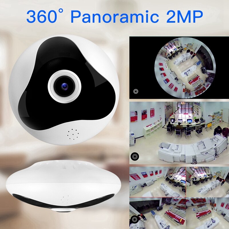 Ip-kamera fisheye panoramakamera 960p trådløst hjemmenettverkskamera oss støpsel