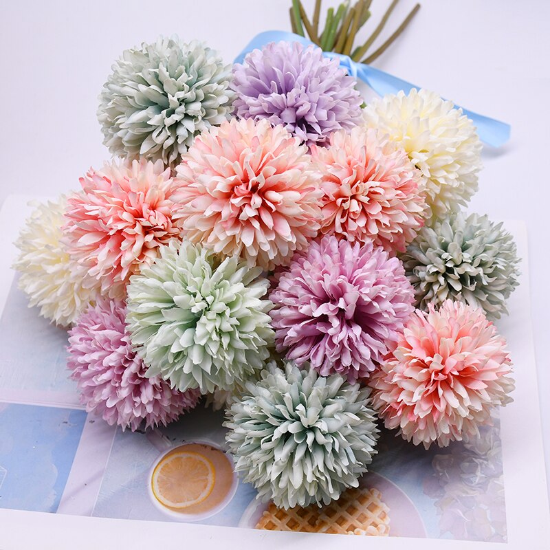 Bolas de flores de diente de león de seda de 29cm 3 uds., pompones de flores artificiales para decoración de boda, de cumpleaños, guirnalda de flores DIY
