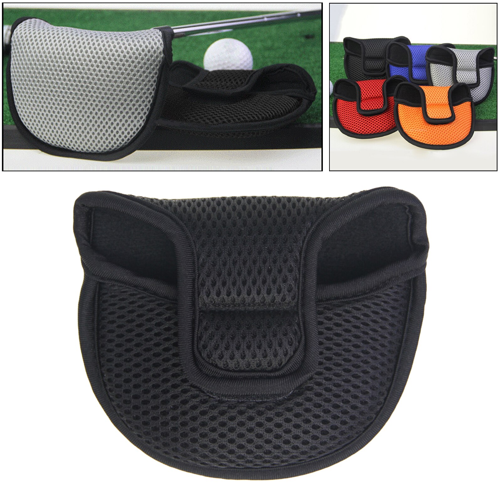 Nylon Golf Mallet Putter Head Cover Protective Headcover Universal Fit