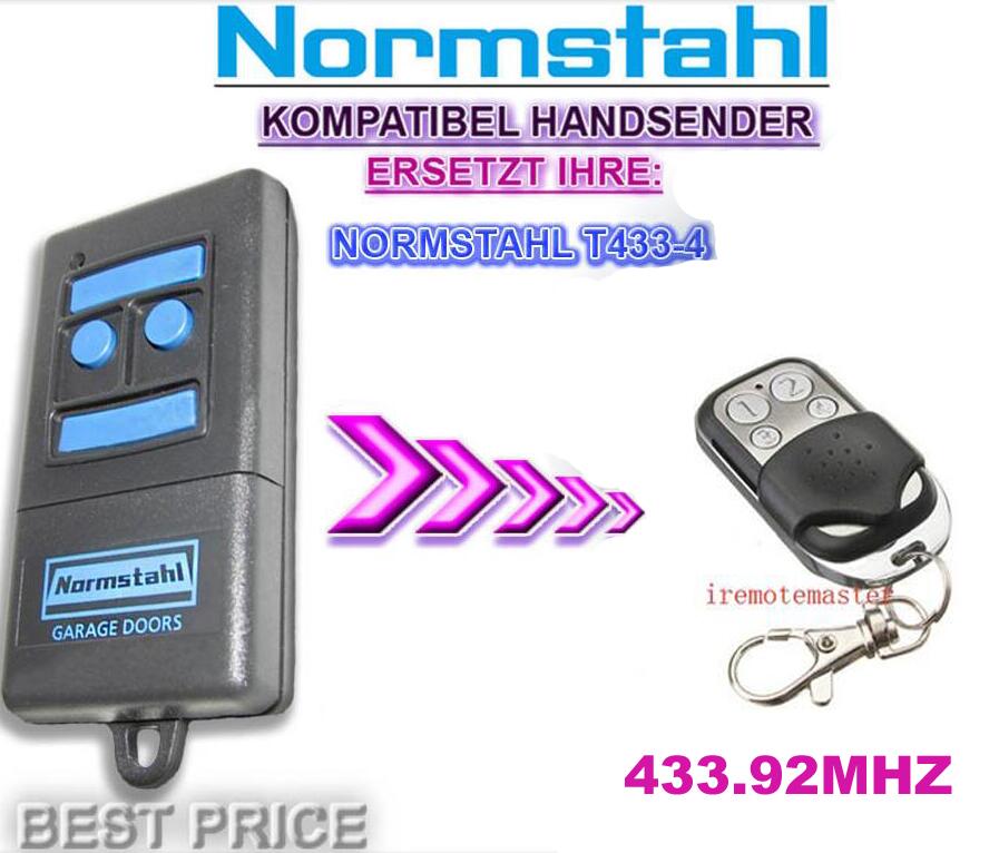 Pour télécommande de remplacement compatible Normstahl T433-4. Code roulant 433,92 Mhz