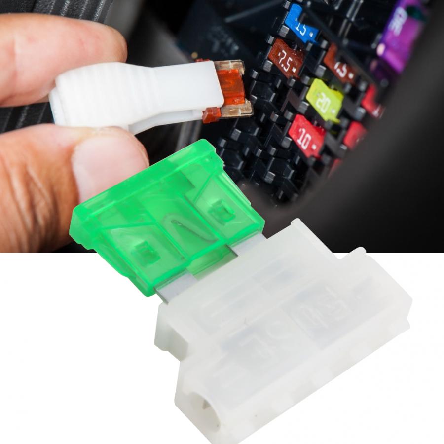 16-delige mini-zekeringenset voor auto en mega met zekeringhouder, 32 V, 20/30/40/50/60/80/100/125 A, voor auto, vrachtwagen, bouwplaatsvoertuigen
