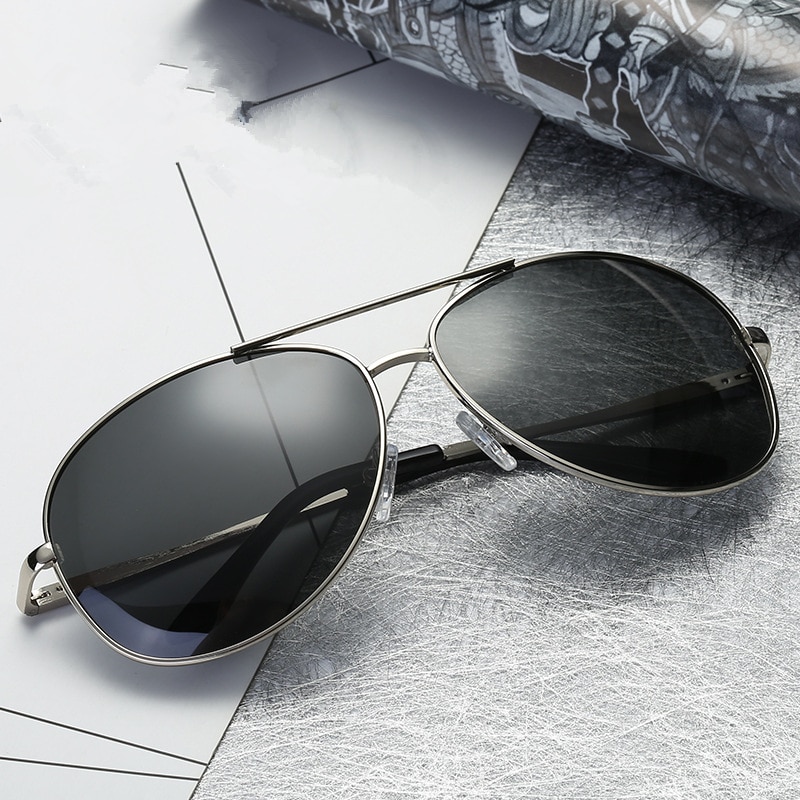Pilot polariserede mænds solbriller damebriller  uv400 ovale metalramme solbriller mærke sportskørsel solbriller