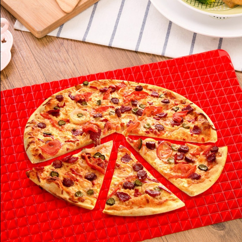 Multifunctionele Siliconen Pizza Mat Rode Piramide Pan Non-stick Magnetron Bakplaat Hittebestendigheid Mat Voor Keuken Bakken