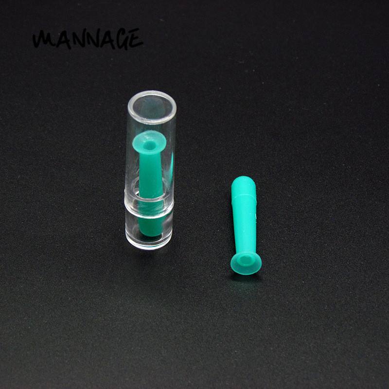 3pcs Practical Soft Hollow Silica Gel Stick Small Suction Cups Stick for Contact Lenses Useful Travel Mini Lens Remove Clamps: 3pcs green