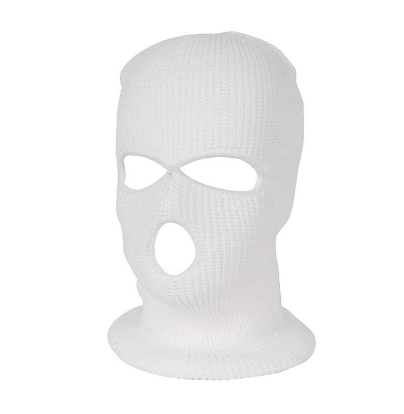 Balaclava halloween naamio hattu lippalakit juhliin moottoripyörä polkupyörä pyöräily unisex pitää lämpimänä urheilupipot neulottu hattu: Valkoinen