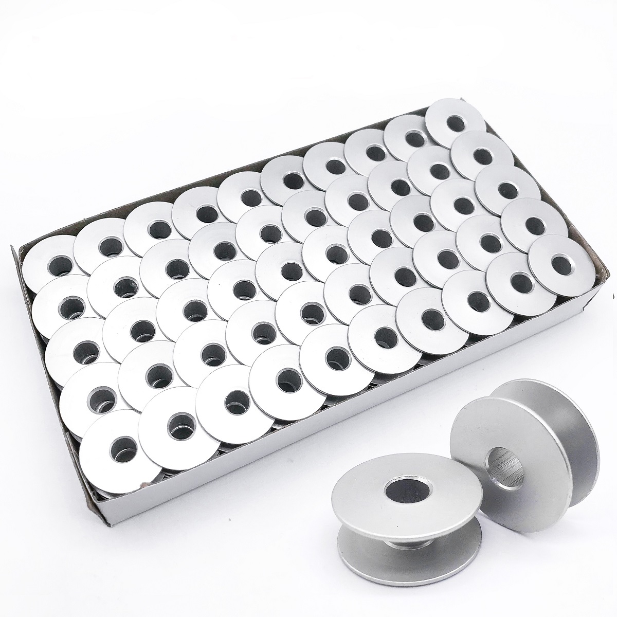 10 stks Computer platte naaimachine draad spoel vliegtuig lijn aluminium spoel kern lijn shuttle antioxidant