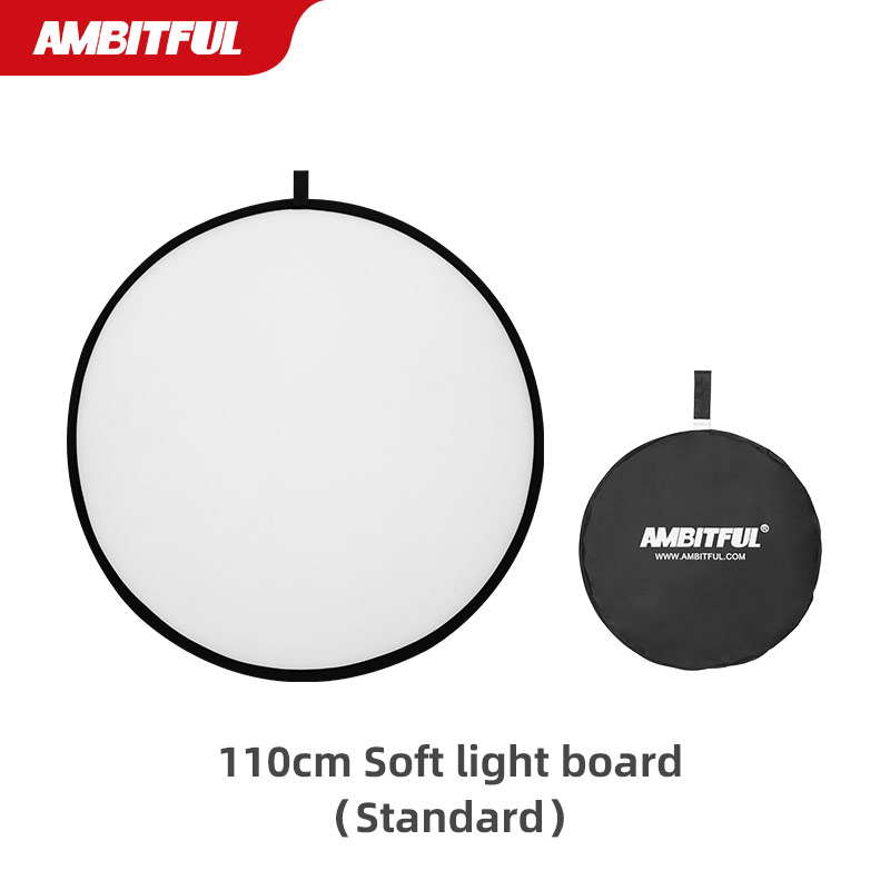 AMBITFUL 80x120cm 100x150cm 150 x 200cm Portable Oval Multi-Disc Transparent White Reflector Collapsible Studio Photo Diffuser: 110cm