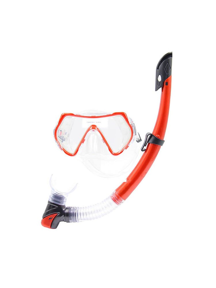 Zwemmen Duiken Snorkel Bril Volwassen Kinderen Duikbril Snorkel Buis Duikbril Water Sport Zwembad: Rood