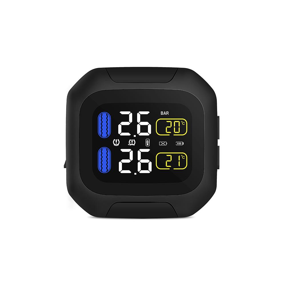 CAREUD M3, sistema de supervisión de presión de neumáticos en tiempo Real para motocicleta, resistente al agua, TPMS, inalámbrico, LCD interno o externo, sensores TH/WI