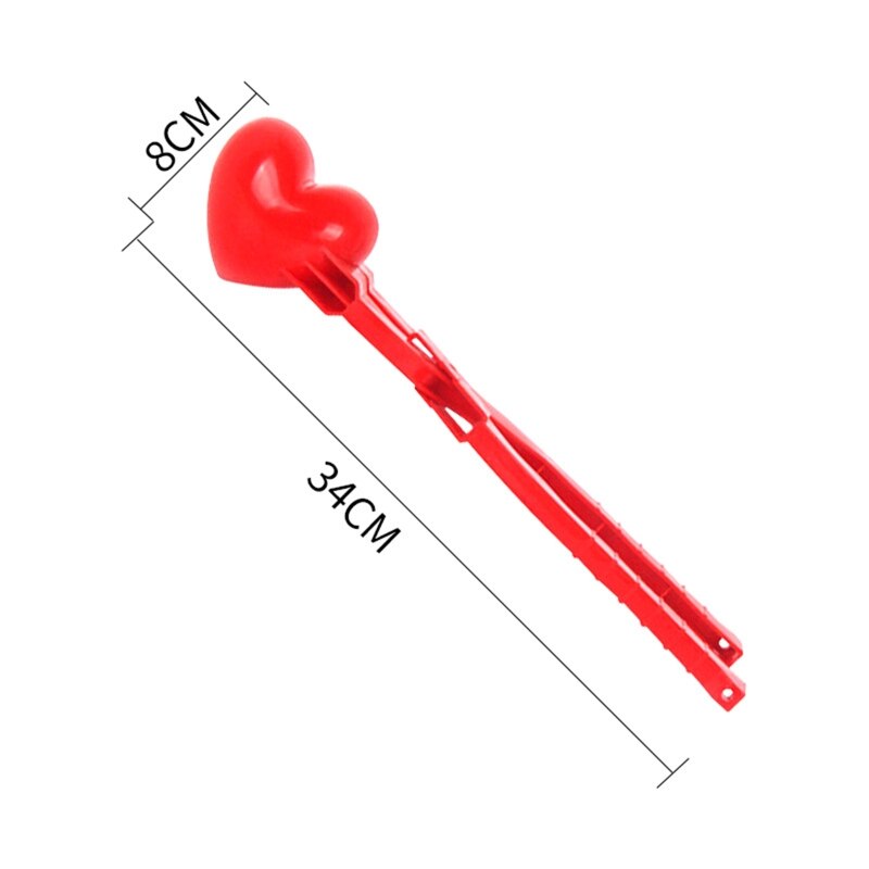 Hartvorm Sneeuw Sneeuwbal Maker Clip Maker Sneeuw Zand Mold Tool Winter Kids Kinderen Pop Speelgoed Voor Kinderen Meisje Jongen