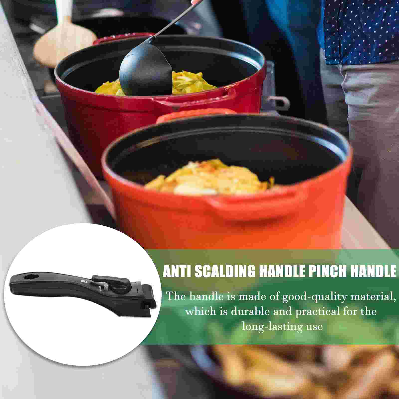 1Pc Universal Fry Pan Handle Heat Resistant Bakelite Grip Pan Handle Accessories