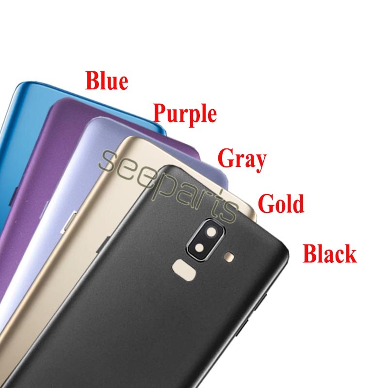 Voor Samsung Galaxy J8 J810 Terug Batterij Glass Cover J810F Achter Deur Behuizing Case Vervanging Voor Samsung J810 Batterij cover