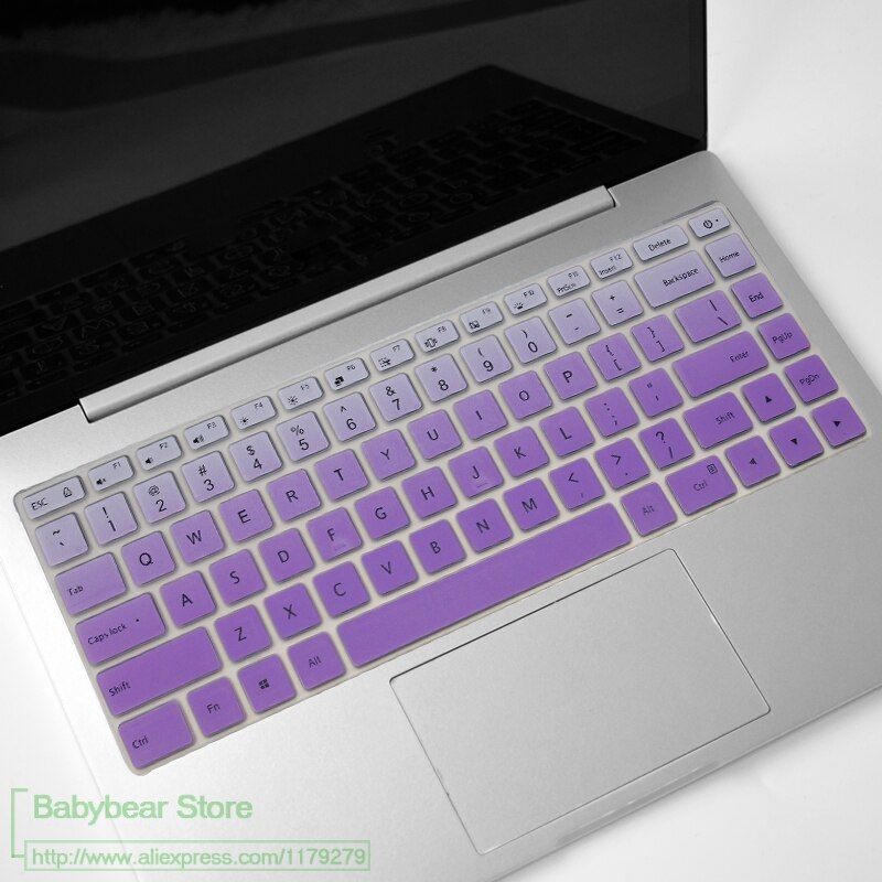 Para Xiaomi mi Notebook Pro 15 15,6 i7-8550U portátil de silicona colorida cubierta protectora de teclado piel portátil de i5-8250U: fadepurple