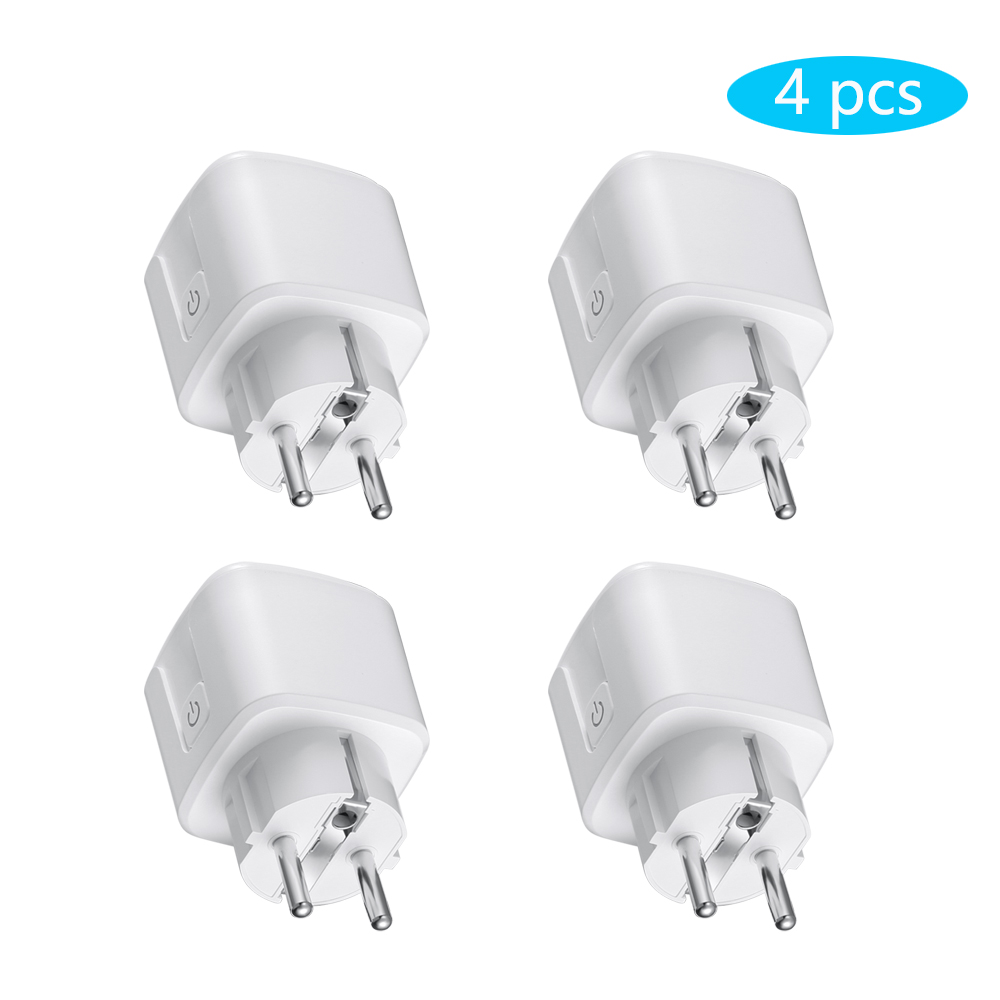 Smart Tuya ZigBee Power Plug Outlet Smart Life App Remote Control Timer Energy Monitor Outlet Works With Alexa Google Home: Zigbee Plug 4pcs