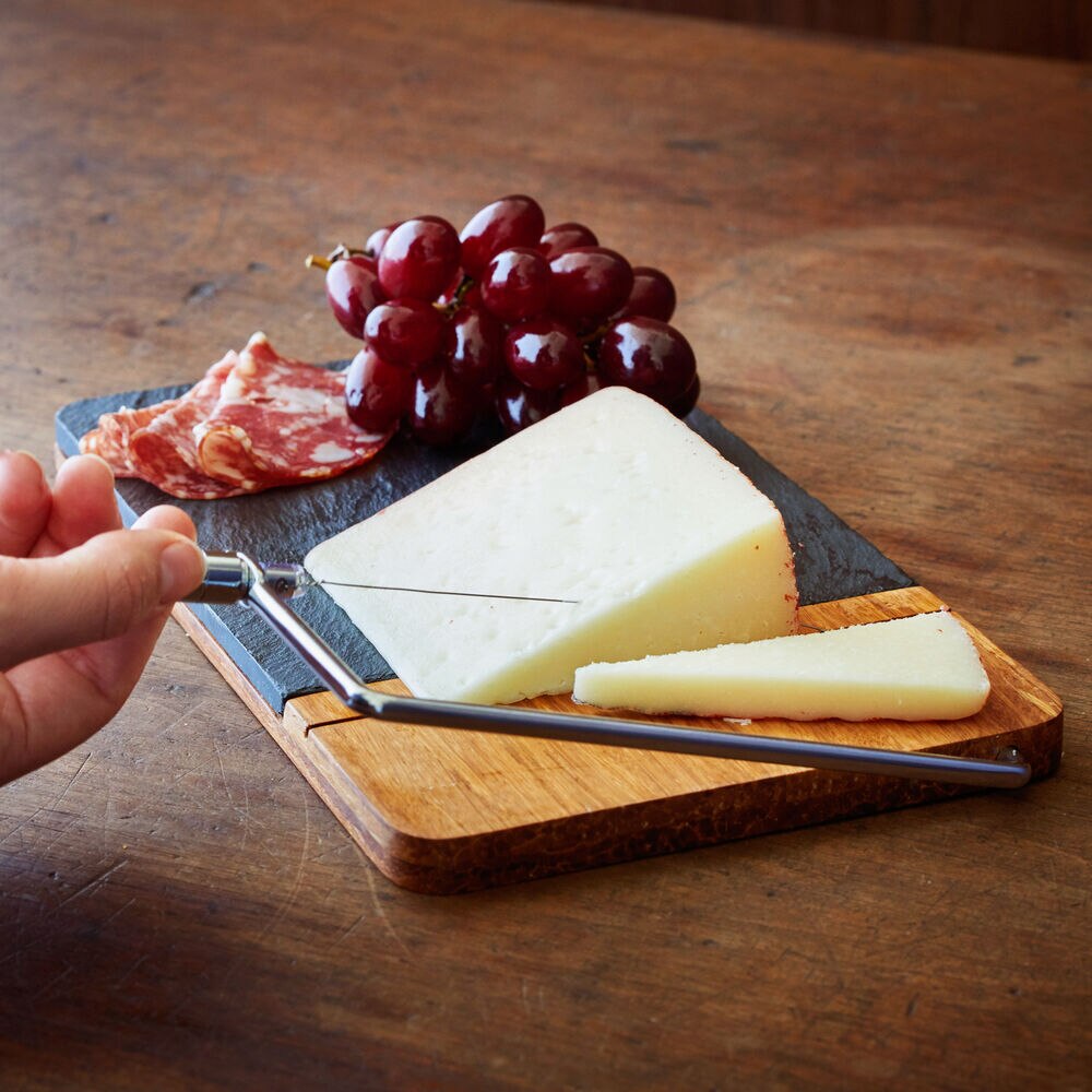Slate Cheese Board With Slicer- Cheese Slicer