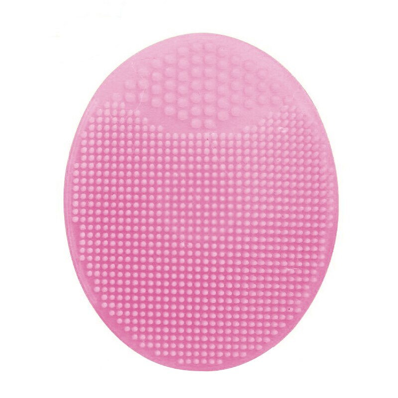 Bad ansiktsrengöring fda pormask ansiktsrengöring silikon schampo borste dusch baby massage tvätta pad ansikte exfolierande borstar: Rosa