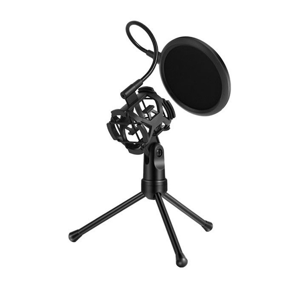 Support de support de filtre pratique Anti-pulvérisation Durable Kit de bureau pince nette support de trépied bâton de Microphone pliable