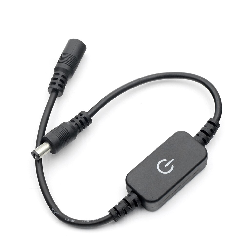 In-Line Power Switch ON/OFF Smart Touch Cable Black For Jack Arduino 12-24V Power Switch Sensor ON/OFF Black Cable Dimmer