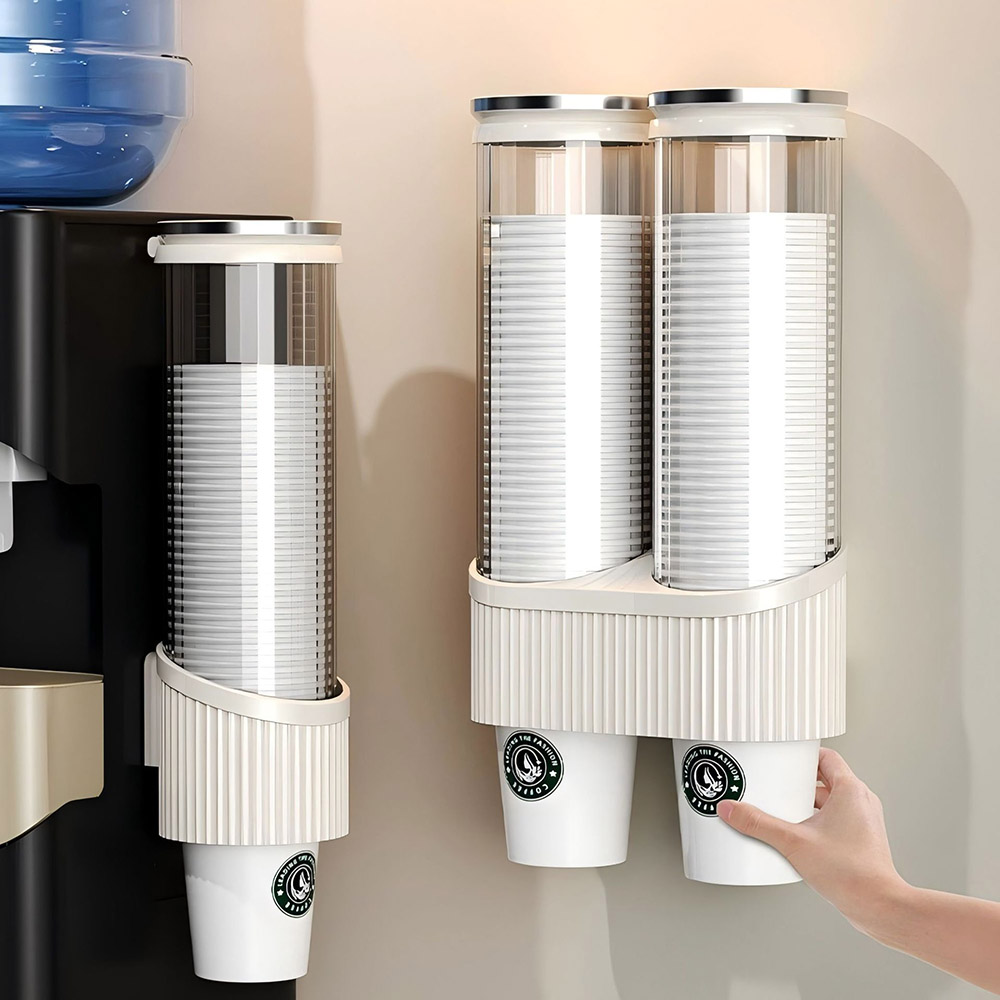 Einweg-Becherhalter zur Wandmontage, Wasserspender, hochwertiger Pappbecherhalter, Wassertasse, Aufbewahrungsbar, Thekenregal