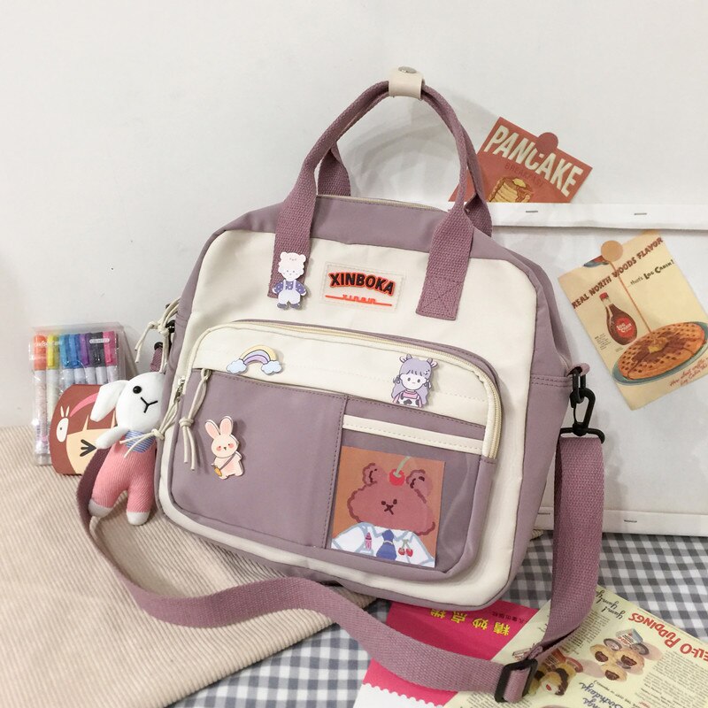 Mochila pequeña de nailon impermeable para mujer, bolso escolar bonito para chicas adolescentes, morral de viaje, mochila para estudiantes