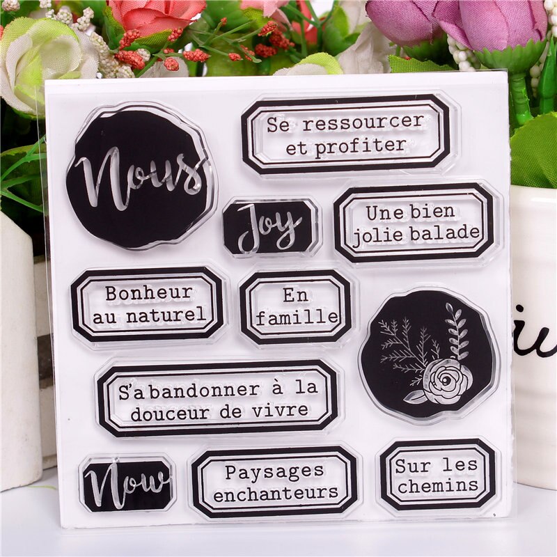 Petite feuille de timbre en caoutchouc Silicone Transparent, porte-timbres en caoutchouc, bricolage mignon motif, cartes de papier pour Album Photo, Scrapbooking: 39