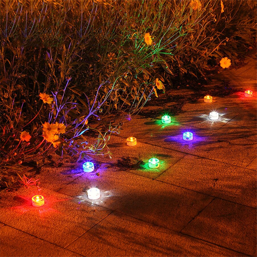 BEIAIDI 3 stks Vlamloze Solar Kaarsen Licht Onder Outdoor Tuin Grond Begraven Lampen Yard Pathway Lawn Decking Lampen