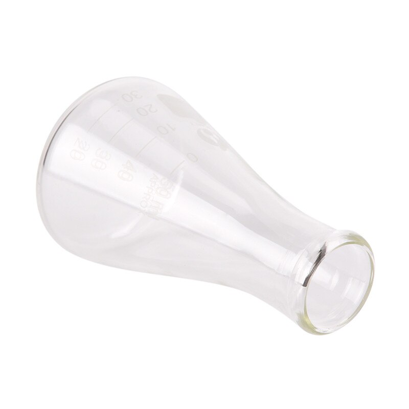 Transparente 50 ml Frasco Claro Laboratório Erlenmeyer de Vidro Científica Pesquisa Escola de Fornecimento De Vidro De Laboratório De Vidro