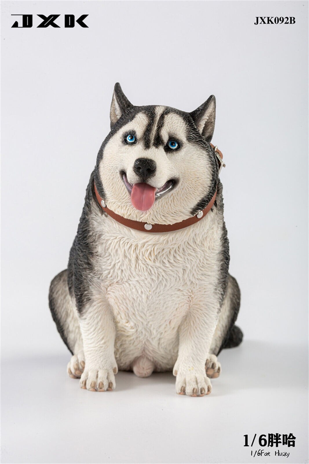 IN STOCK! JXK 1/6 Fat Husky Model Animal Cute Healing Dog 2022 Resin Action Figure Funny Collector Decoration Kids Toy: JXK092B