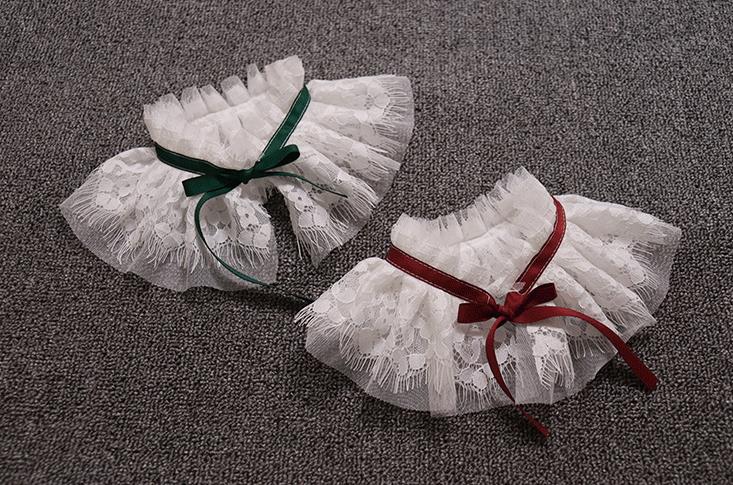 Puppy huisdier accessoires honden konijn kant halsband speeksel handdoek jaar kerstmis nek omtrek