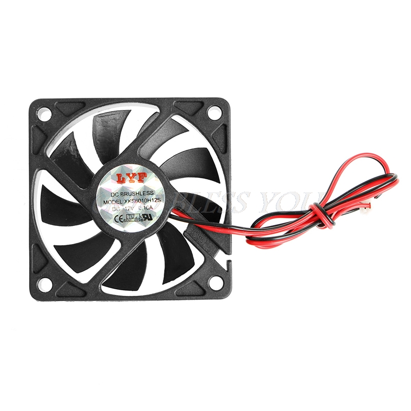 CPU cooler DC 12V 2-Pin 60x60x10mm cooler for PC Computer CPU System Sleeve-Bearing Cooling Fan 6010