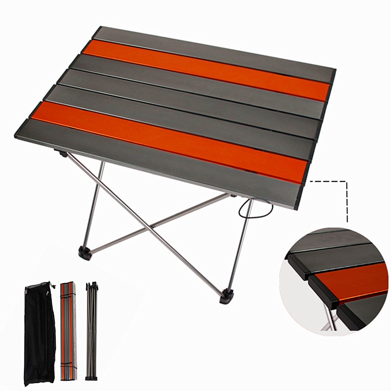 Outdoor Draagbare Vouwen Tafel Ultralight Aluminium Vouwen Camping Bbq Picknick Tafel