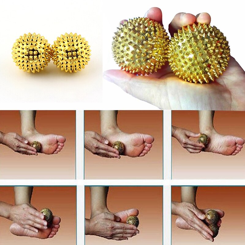 Herramientas de masaje de terapia magnética pequeña para fisioterapia, Bola de masaje con pinchos de mano, herramienta de cuidado de la salud, relajación muscular, bolas antifatiga, Uds.