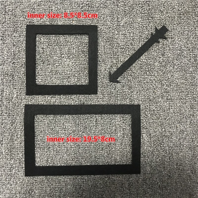 Cadres pour couvertures de jalon du 100ème anniversaire,accessoires de photographie, photo de la pleine lune, en feutre,: 3 PCS black