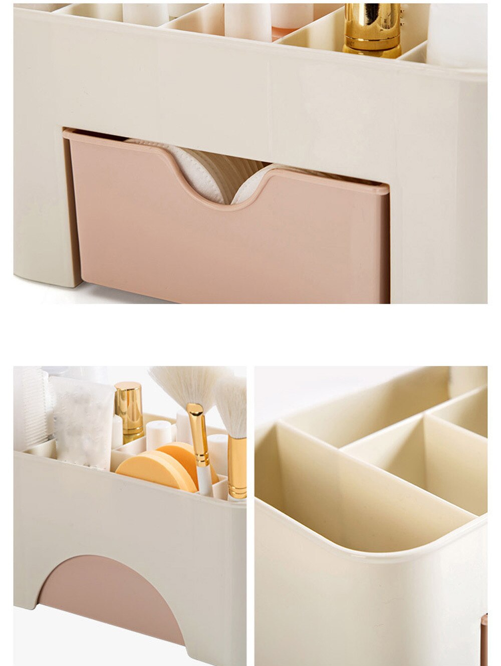 25#  make-up organizers, plastic cosmetica box, grote make-up houder, nagellak organizer, wattenstaafjes houder, badkamer opbergdoos