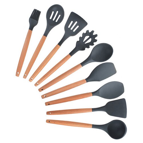 Geschirr 12Stck Silikon Kochen Utensilien einstellen Wärme beständig Küche Nicht-Stock Kochen Utensilien Backen Werkzeuge Mit Lagerung Kasten