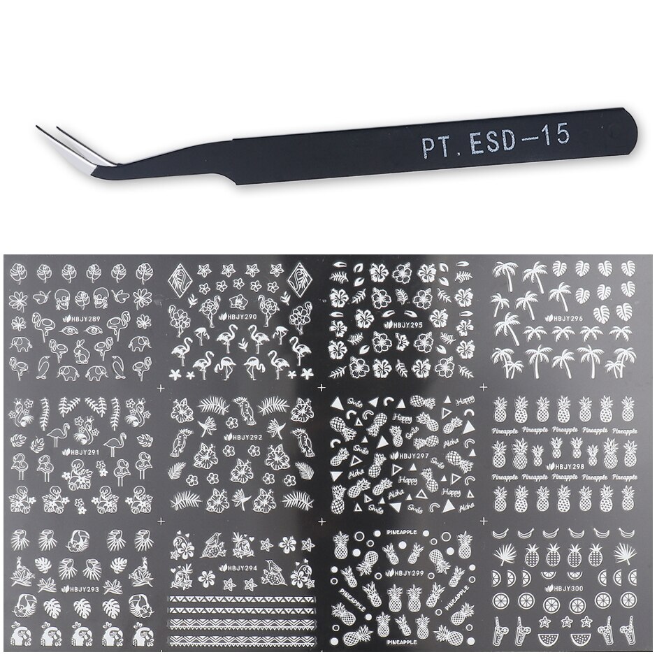 Musta kulta 3d kynsi tarra setti lehti perhonen sekakuvio tee itse koristeet tarrat manikyyri liima hurmaa kynnet työkalut  ch1811: Hbj 289-300 s- sarja 2