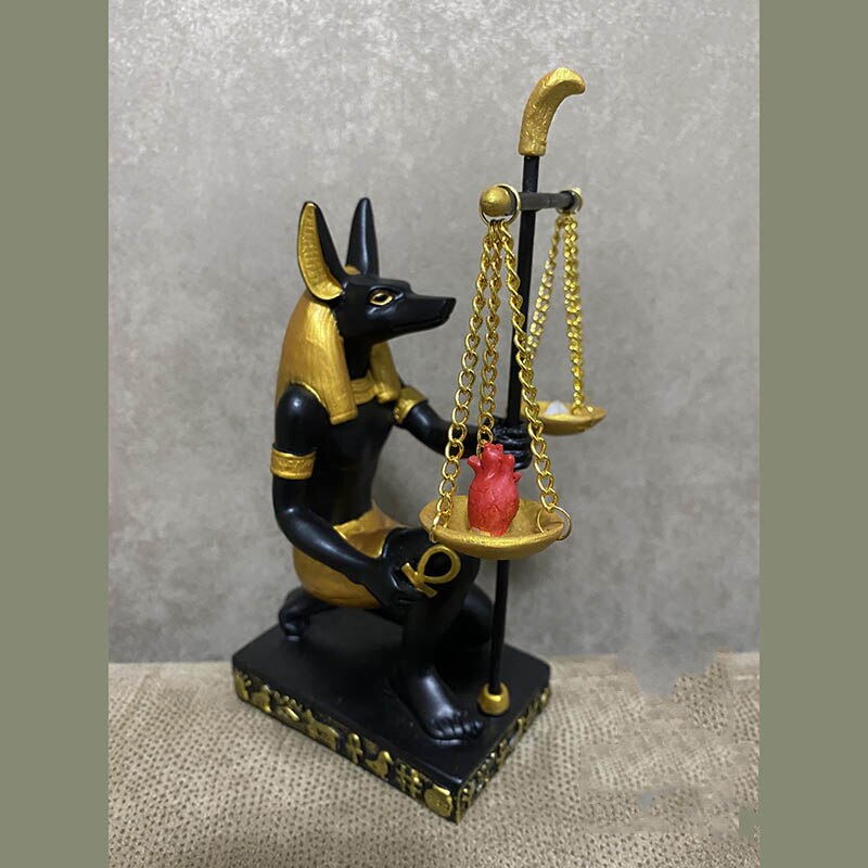 Aqumotic Nubis Fair Scale 1pc Idols antiguos egipcios por el perro de Egipto Jackal, cabeza de perro Hombre, escamas de recuerdos para sala de estudio